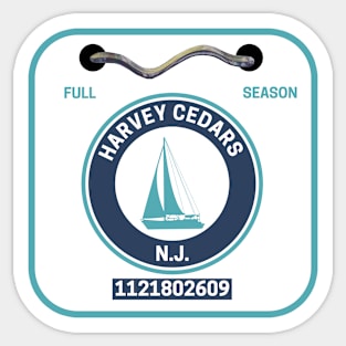 Harvey Cedars New Jersey Beach Badge Sticker